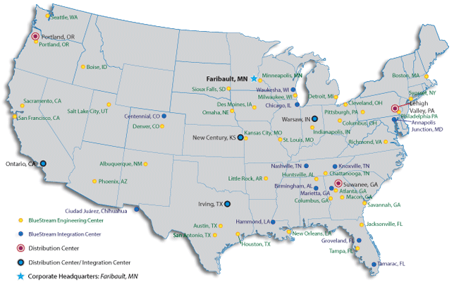 KGPCo Map of Nationwide Locations